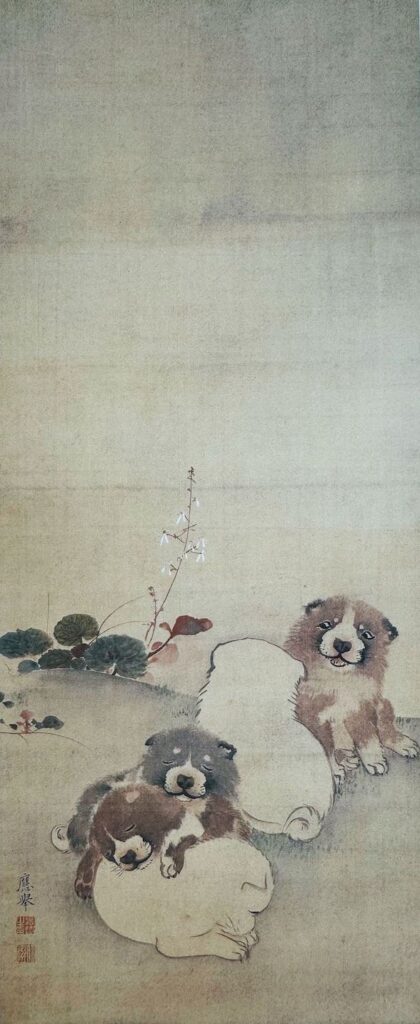 水墨画の犬7選】グッズが人気の芦雪犬や応挙・若冲も描いた名画を紹介
