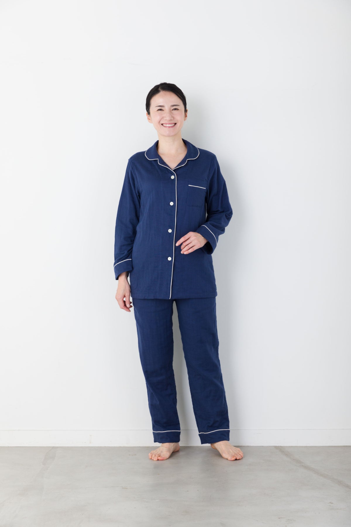 呼吸するパジャマ®（レディース） 天然素材 パジャマ 綿100％ 3重