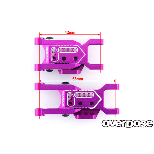 アジャスタブルアルミリヤサスアーム Type-3(For OD / レッド) [OD2856