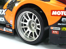 アルミ6本スポークホイール(ワイド)(オフセット1)(シルバー)(京商 MINI