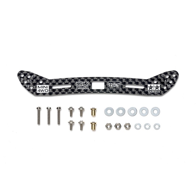 HGカーボンフロントワイドプレート(2mm)(スライドダンパー対応) [15548