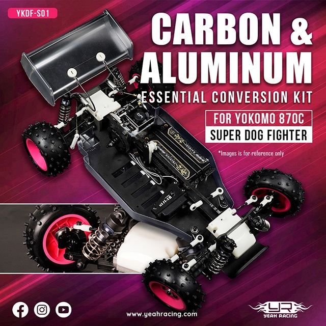 アルミ＆カーボンエッセンシャルコンバージョンキット ブラック Yokomo