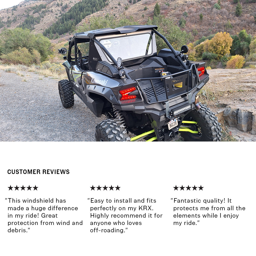 Kawasaki KRX Rear Windshield | Made In The USA | Lifetime Kawasaki