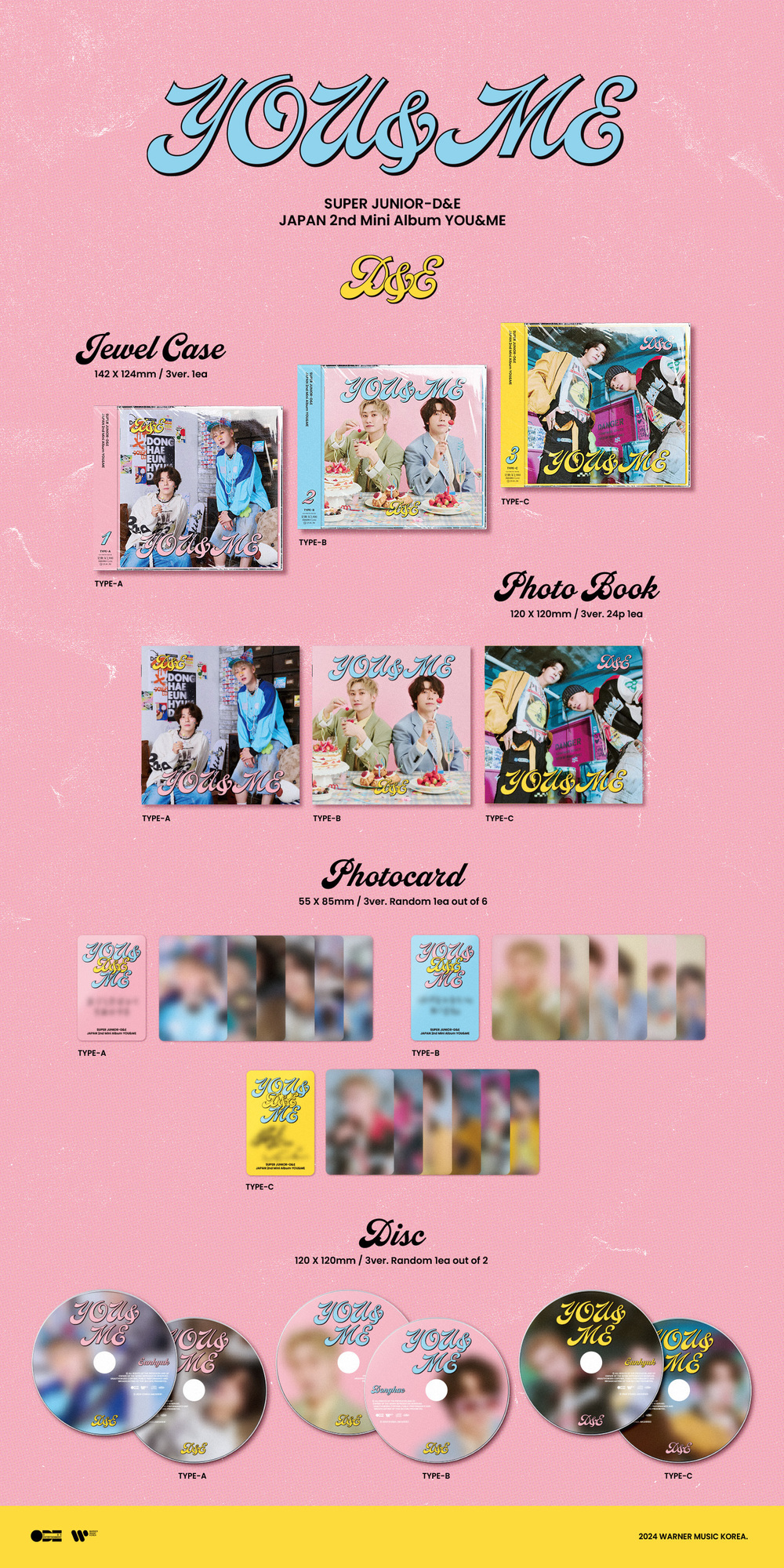 7/31(水)発売 SUPER JUNIOR-D&E JAPAN 2nd Mini Album『YOU&ME』商品