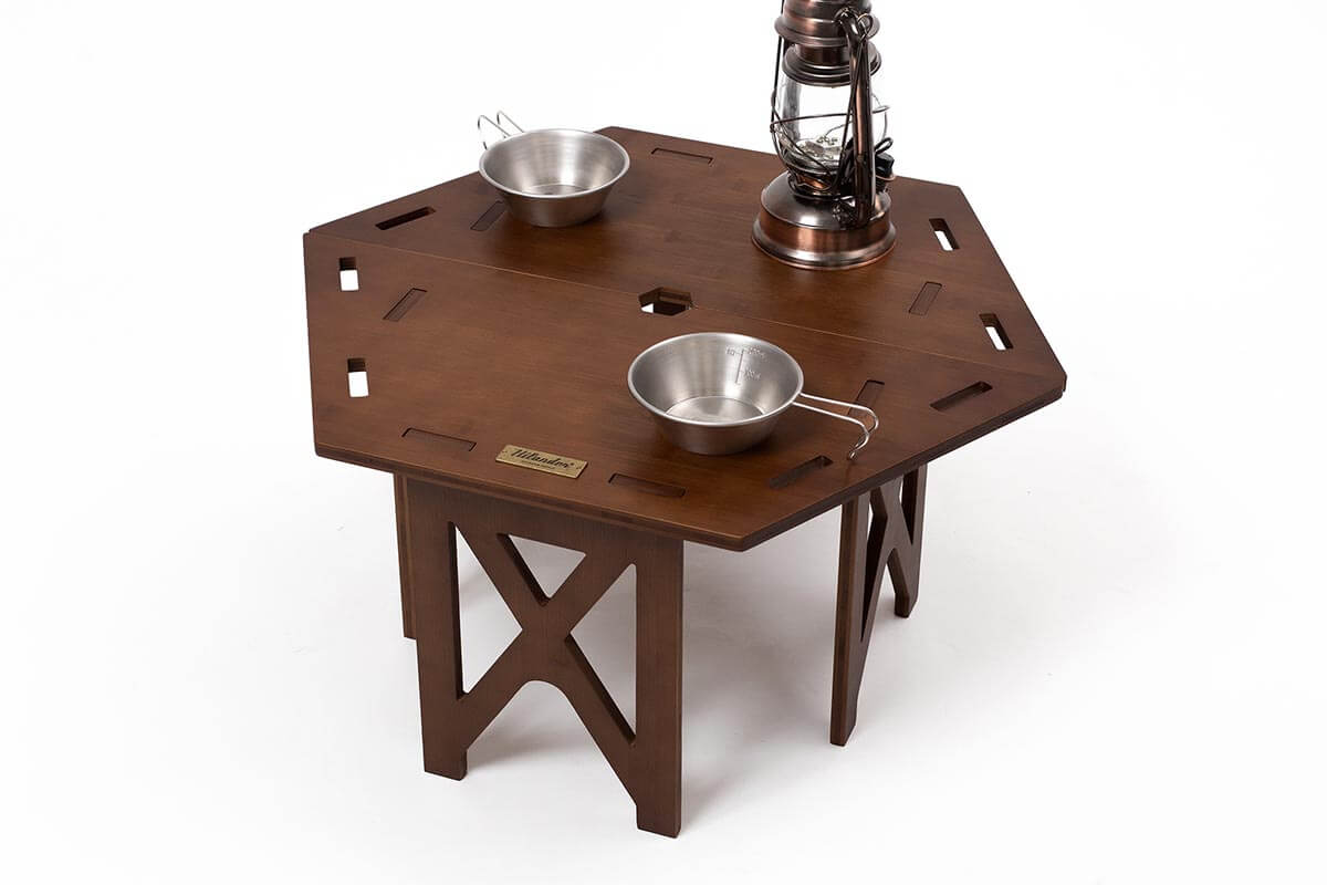 ヘキサゴンテーブル RAN 組立式 収納袋付 キャンプ ベランピング