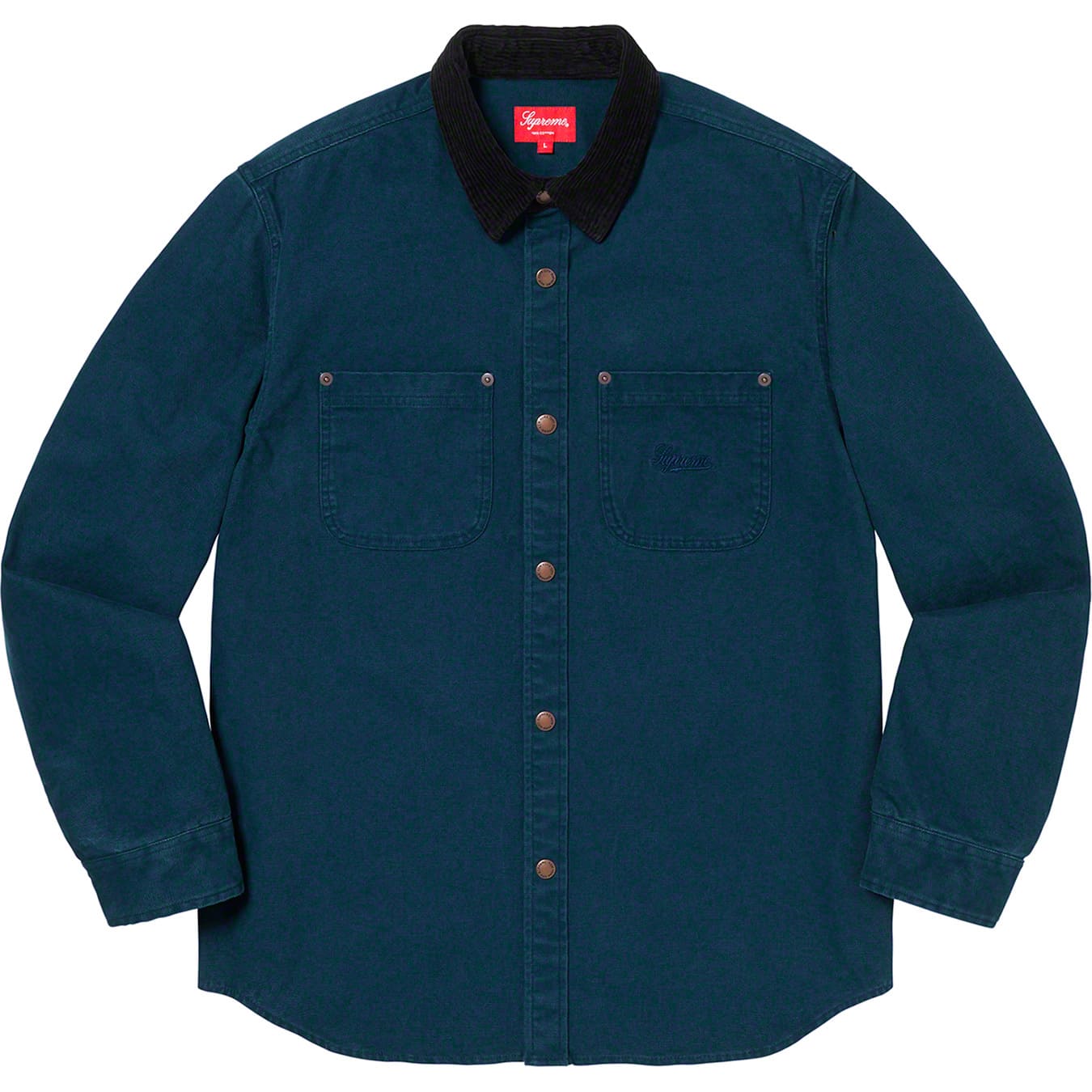Script Canvas Snap Shirt | Supreme 19fw