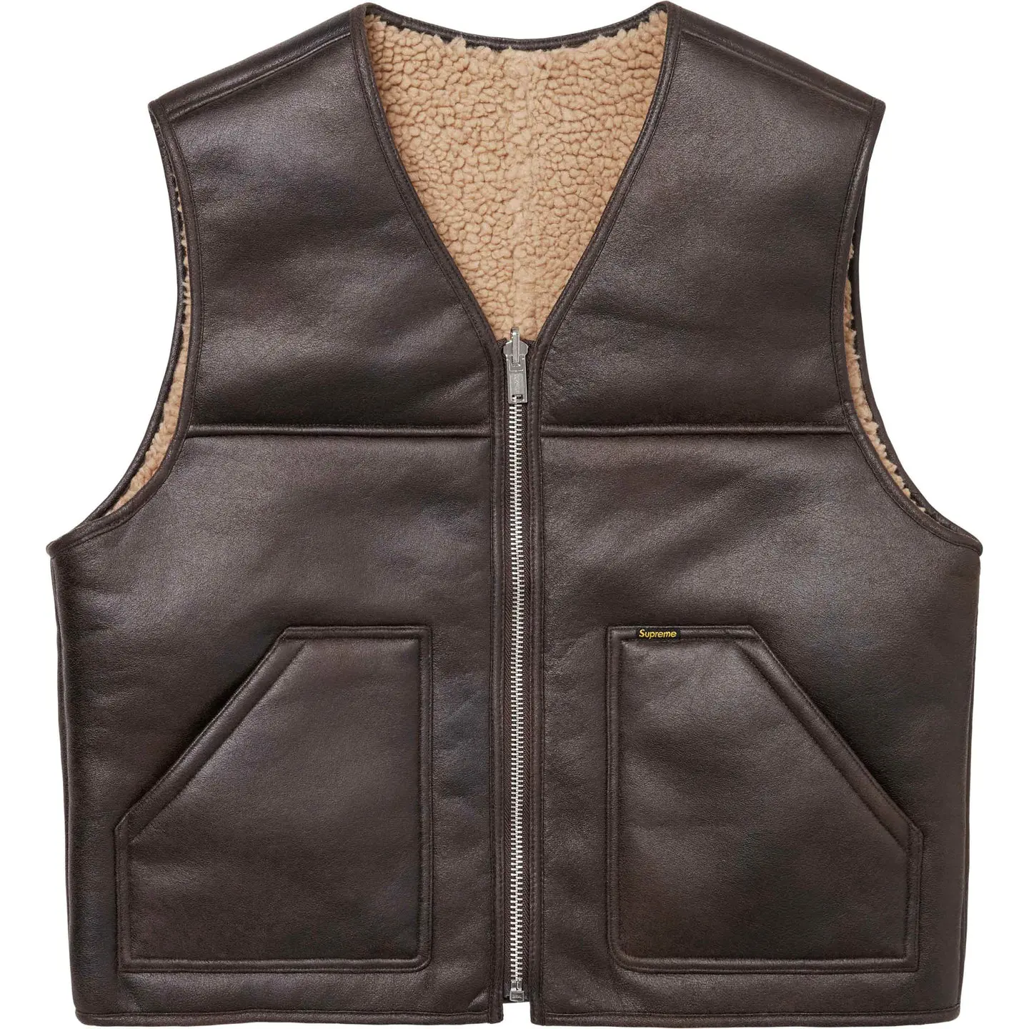 Reversible Faux Shearling Vest | Supreme 24fw