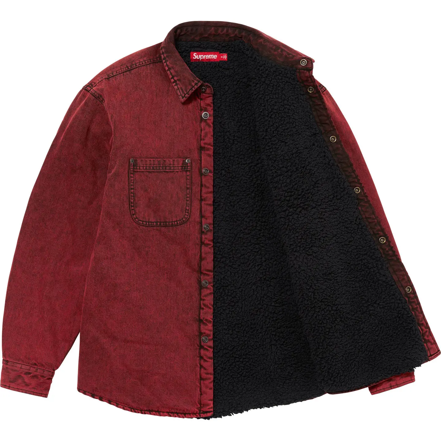 Faux Shearling Lined Work Shirt | Supreme 24fw