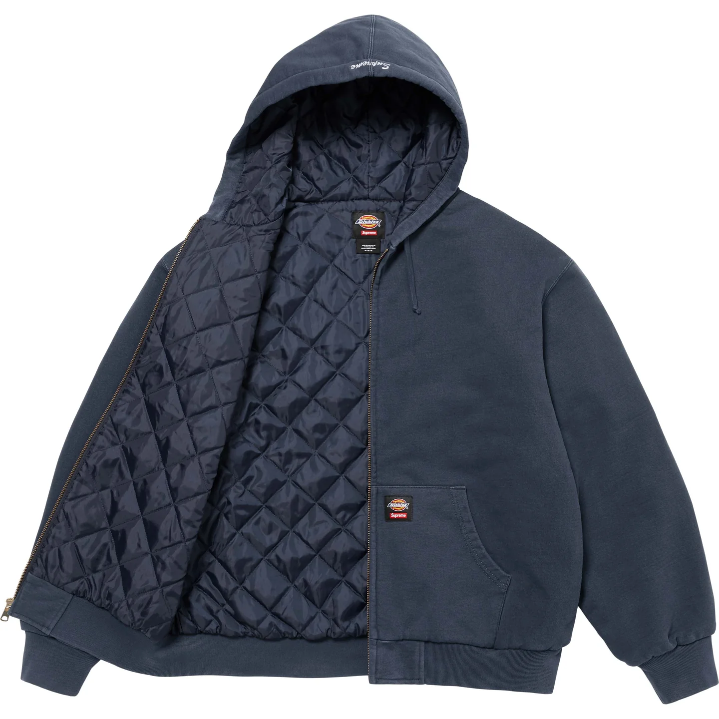Supreme®/Dickies® Quilted Lined Zip Up Hooded Sweatshirt | Supreme