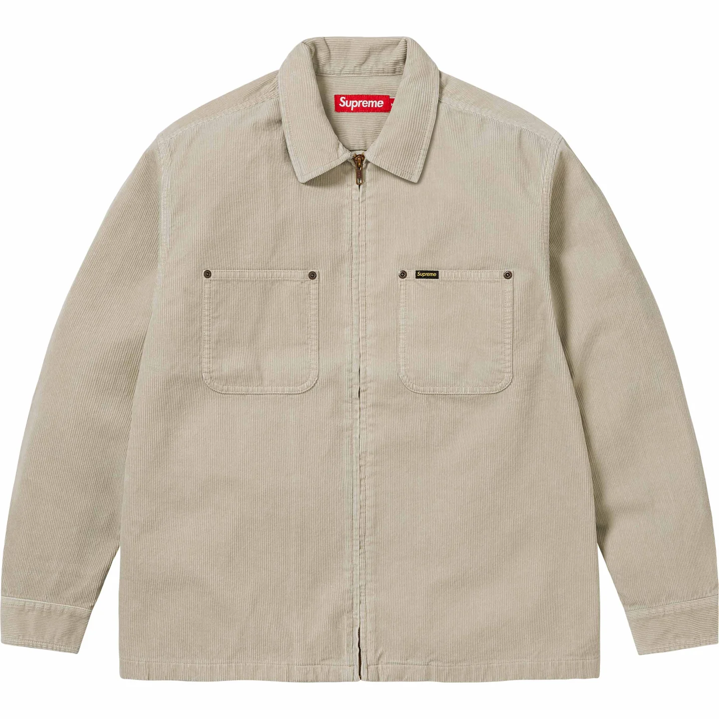 Washed Corduroy Zip Up Shirt | Supreme 24ss
