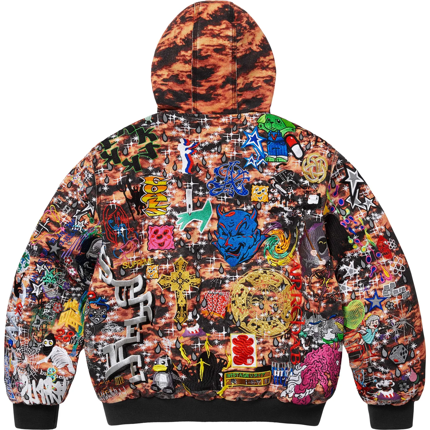 AOI Embroidered Hooded Work Jacket | Supreme 25ss