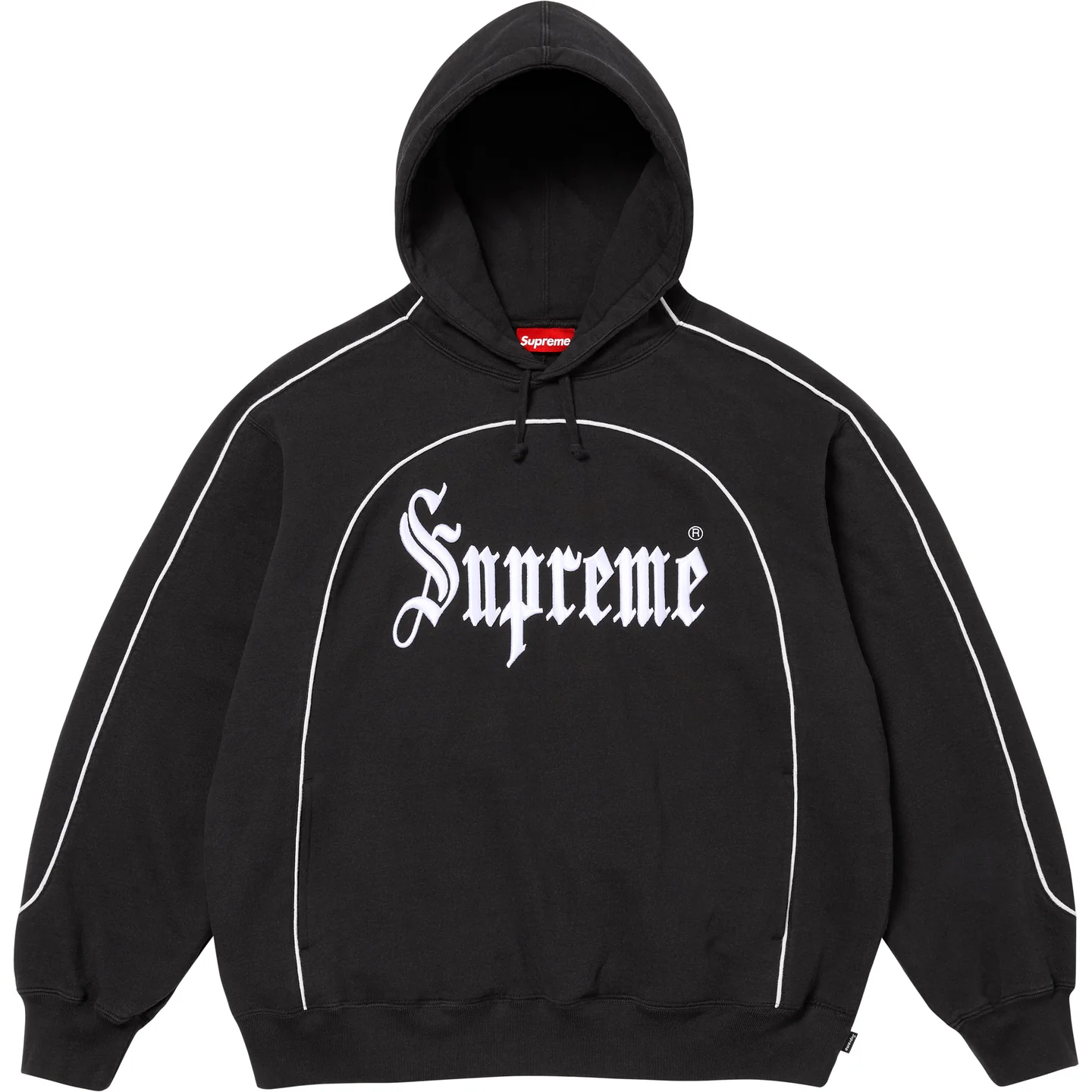 Curve Piping Hooded Sweatshirt | Supreme 25ss