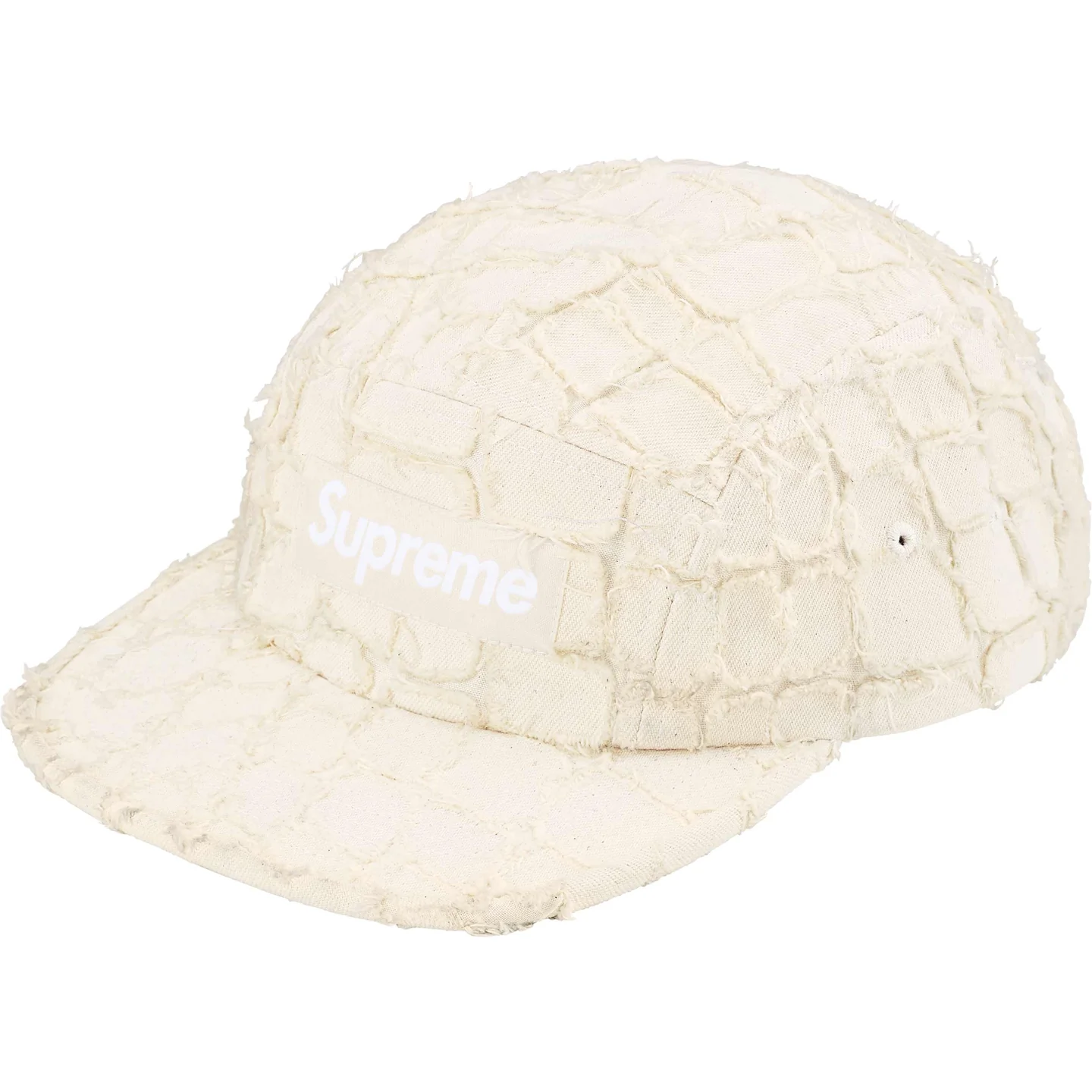 Frayed Croc Denim Camp Cap | Supreme 25ss
