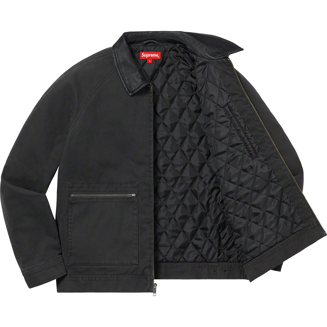 Leather Collar Work Jacket | Supreme 20fw