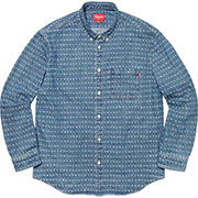 Jacquard Logos Denim Shirt | Supreme 20ss