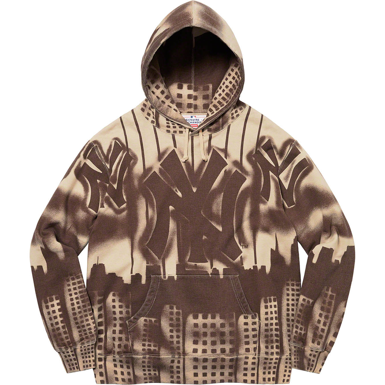 Supreme®/New York Yankees™ Airbrush Hooded Sweatshirt | Supreme 21fw