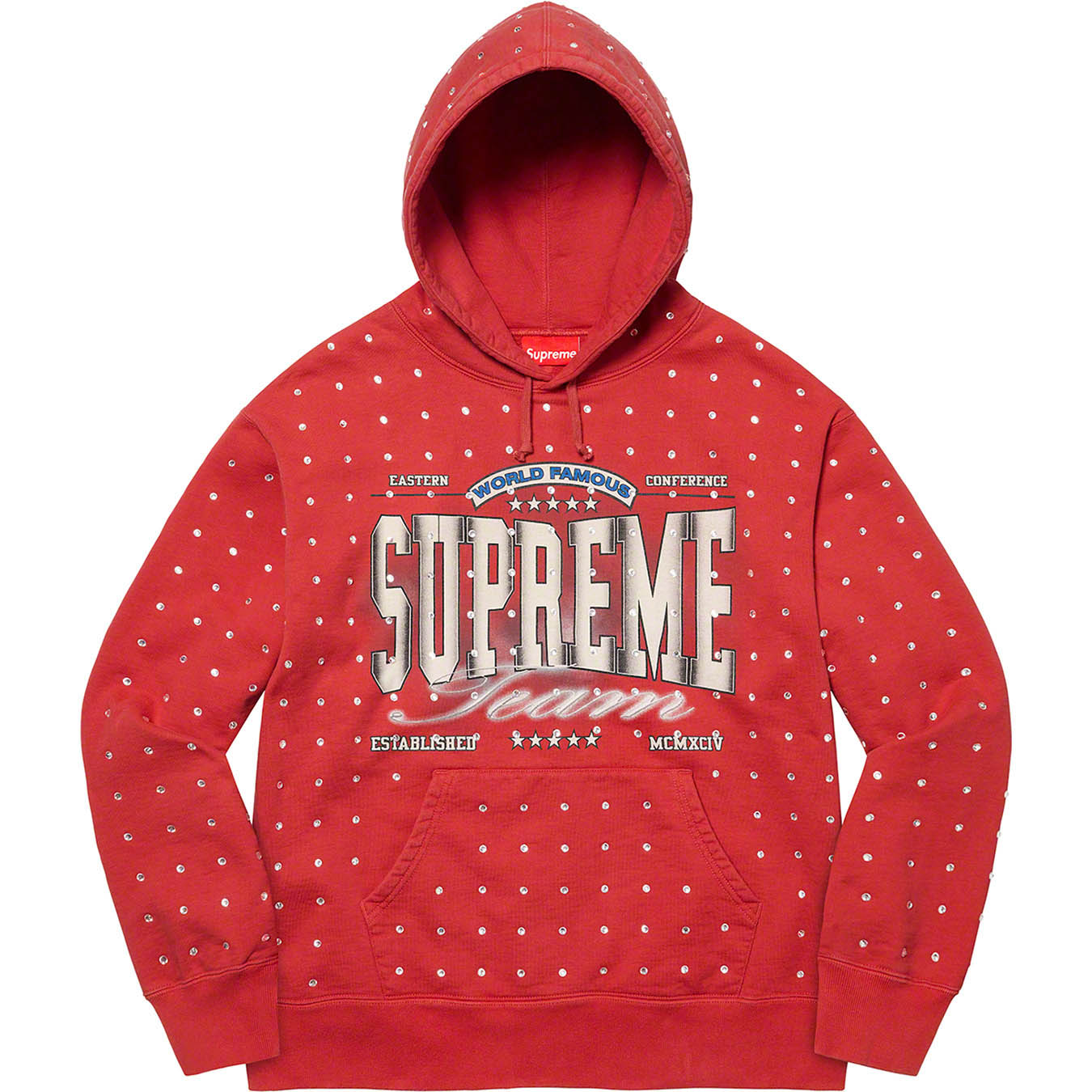 Rhinestone Hooded Sweatshirt | Supreme 21fw