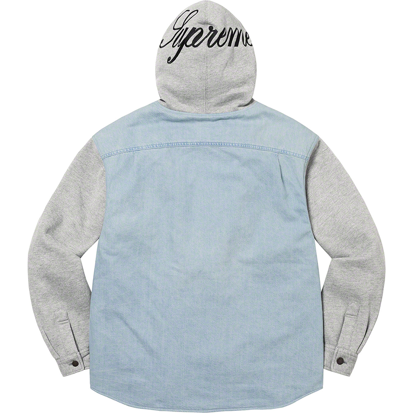 Fleece Hooded Denim Shirt | Supreme 22fw