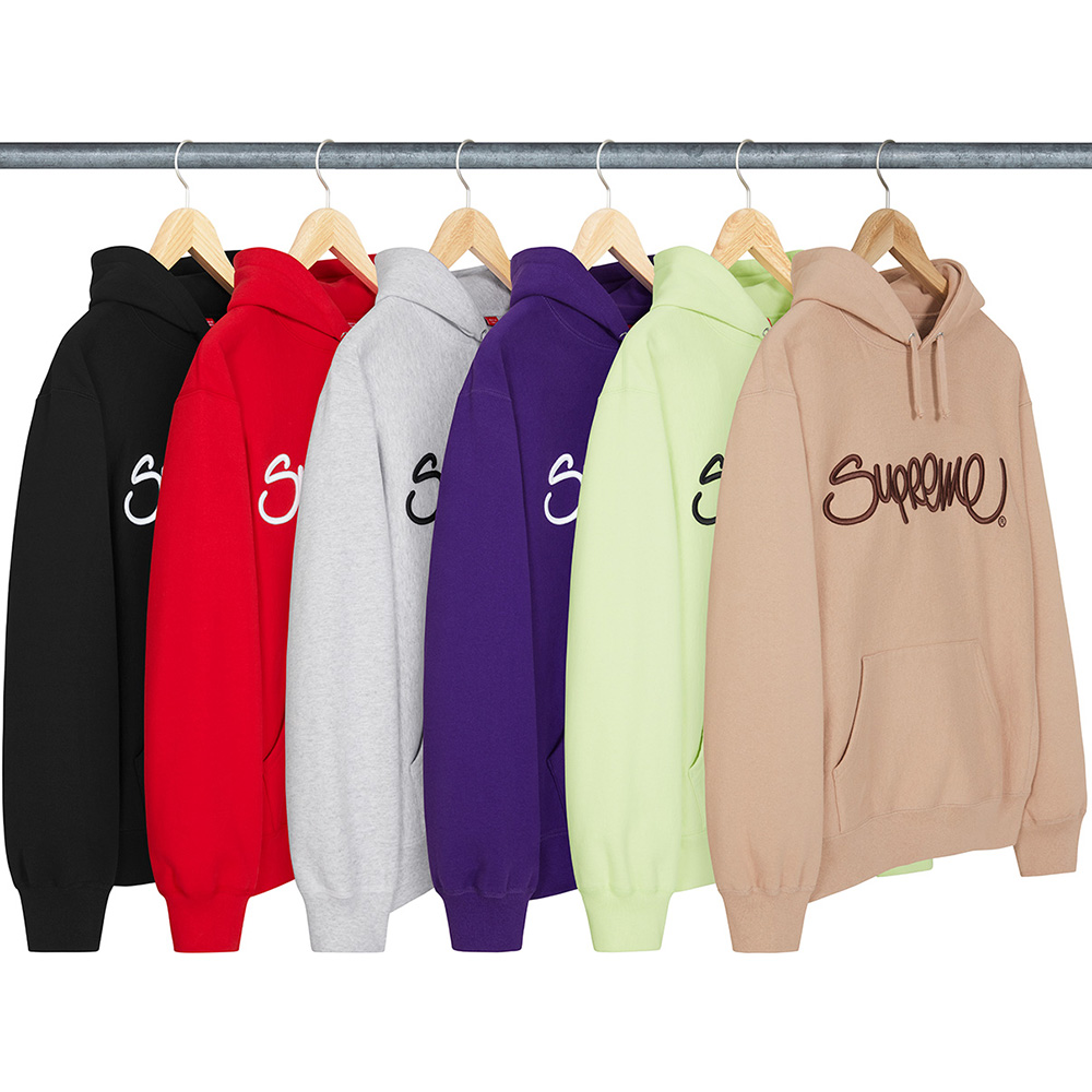 Raised Handstyle Hooded Sweatshirt | Supreme 22ss