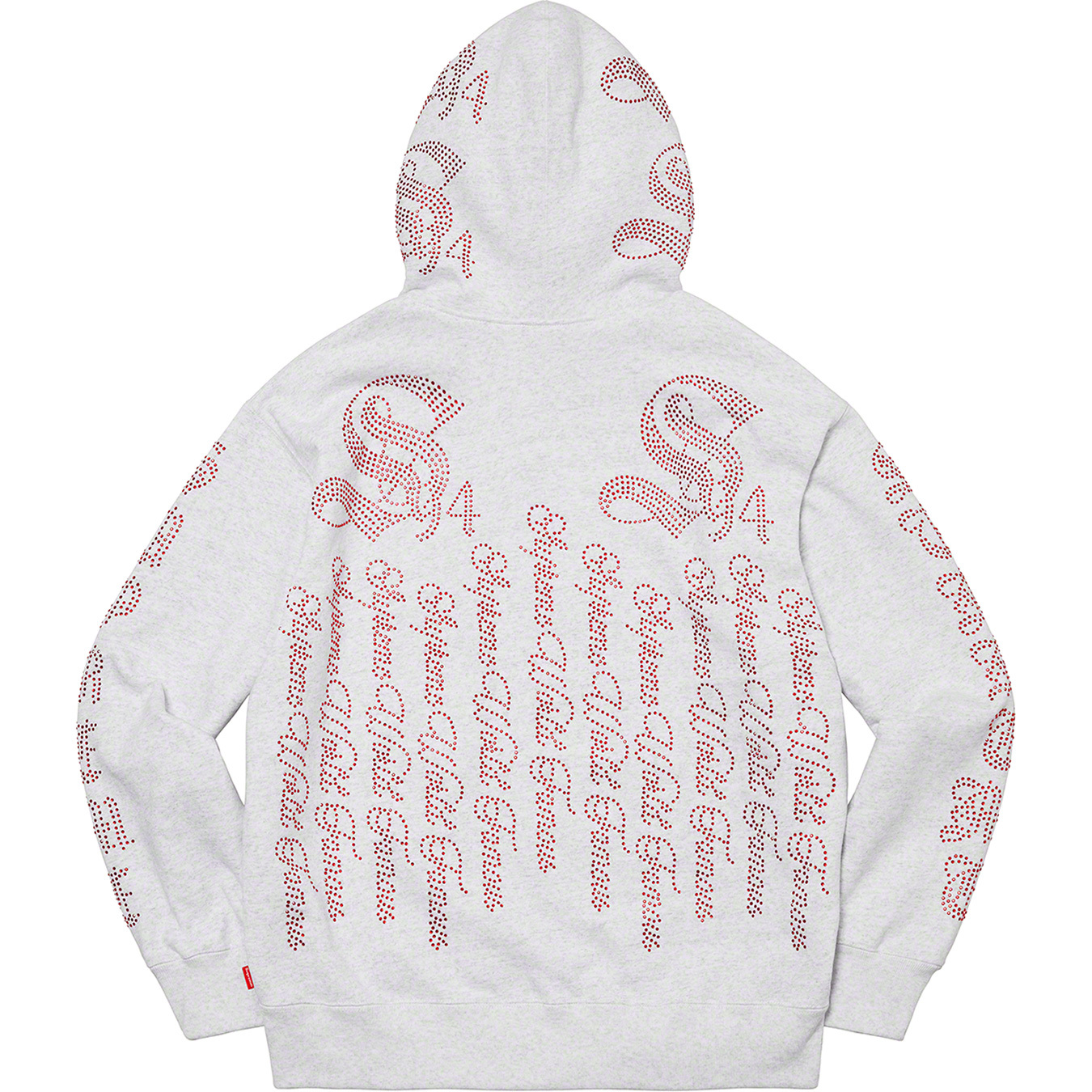 Rhinestone Zip Up Hooded Sweatshirt | Supreme 22ss