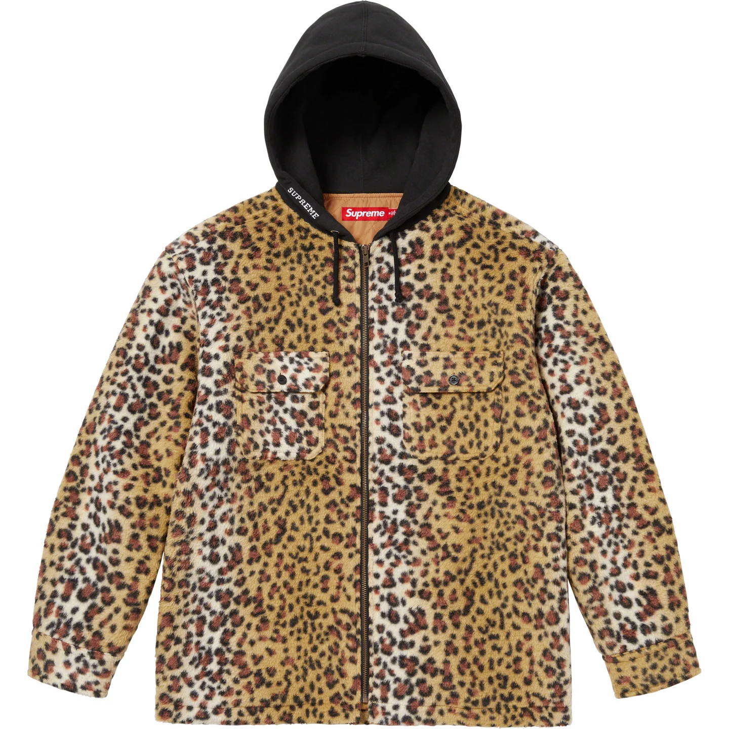 Fleece Zip Up Hooded Shirt | Supreme 23fw