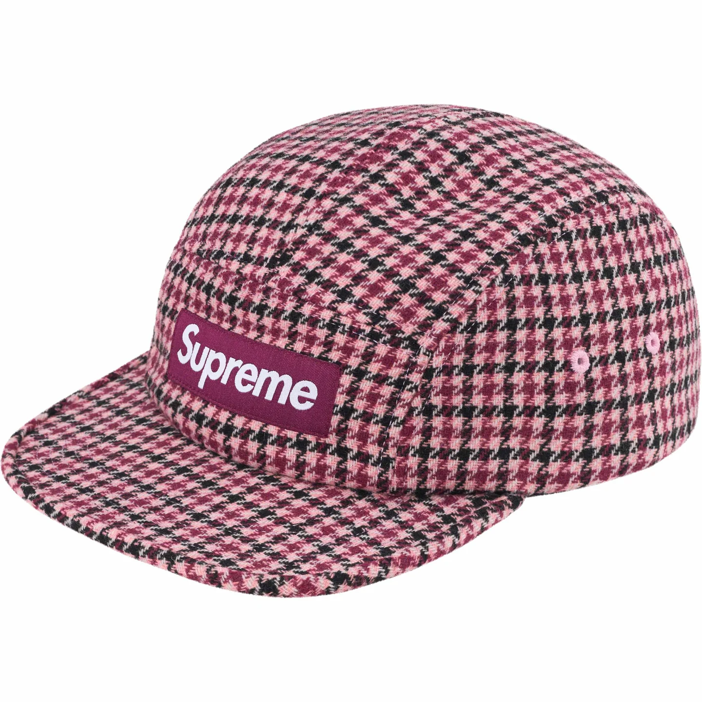 Houndstooth Wool Camp Cap | Supreme 23fw