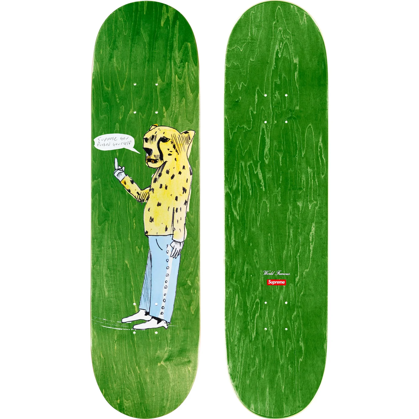 Neil Blender Cheetah Skateboard | Supreme 23fw