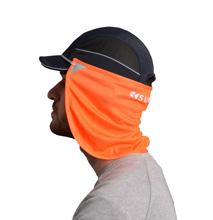 UV 50+ neck protector Orange - Surflex Protection Manufacturer