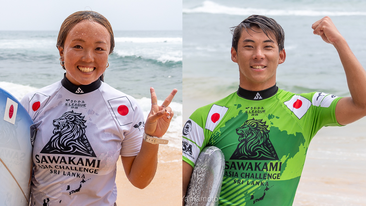 金沢呂偉と佐藤李が優勝。スリランカ のヒッカドゥワで開催されたS
