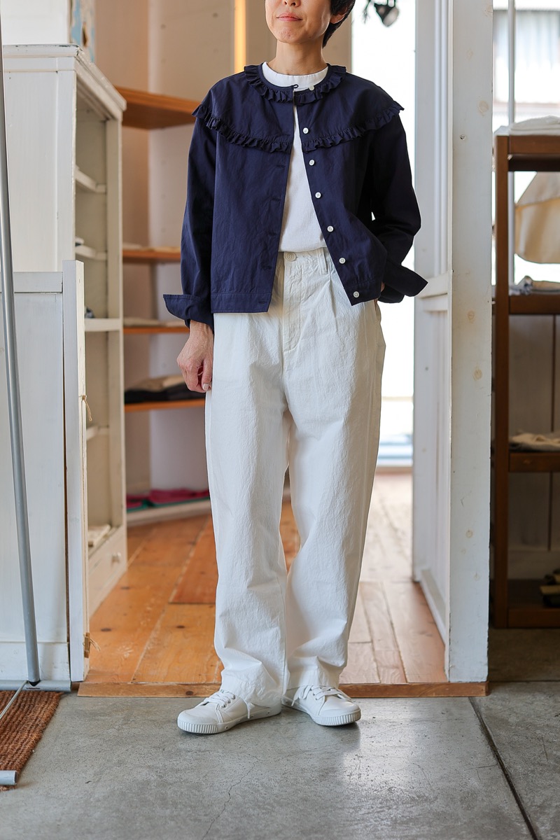 homspun コットントリプルツイル フリルブラウス - SUSCON + RUSTIC