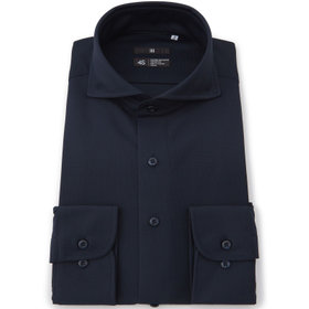 SKINNY】ワイドカラーワイシャツ/ダークグレー/「4S」スーパーノン