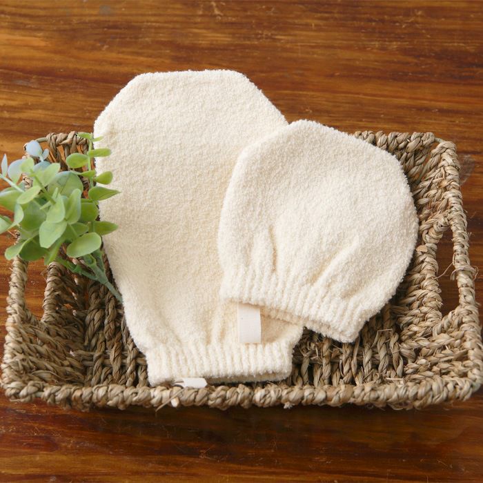 NUKATO ヌカト | お風呂ミトン（手袋）親子セット 米ぬか繊維 鈴木靴下