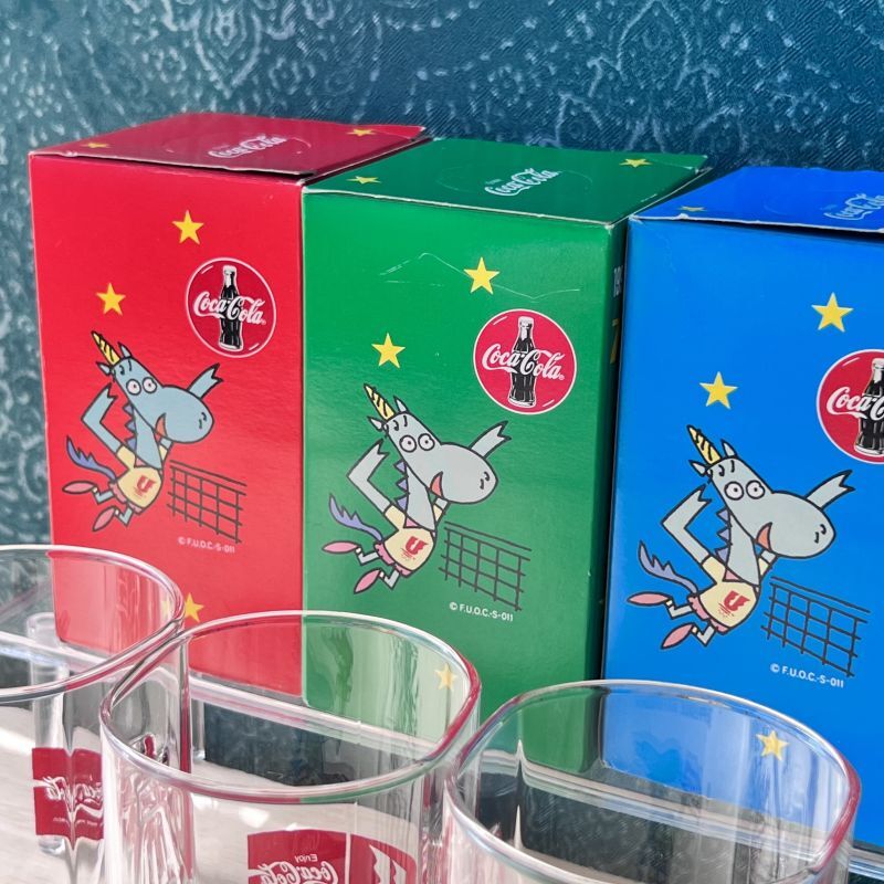 コカ・コーラ1995年ユニバーシアード福岡大会記念 カパプーグラス 各色