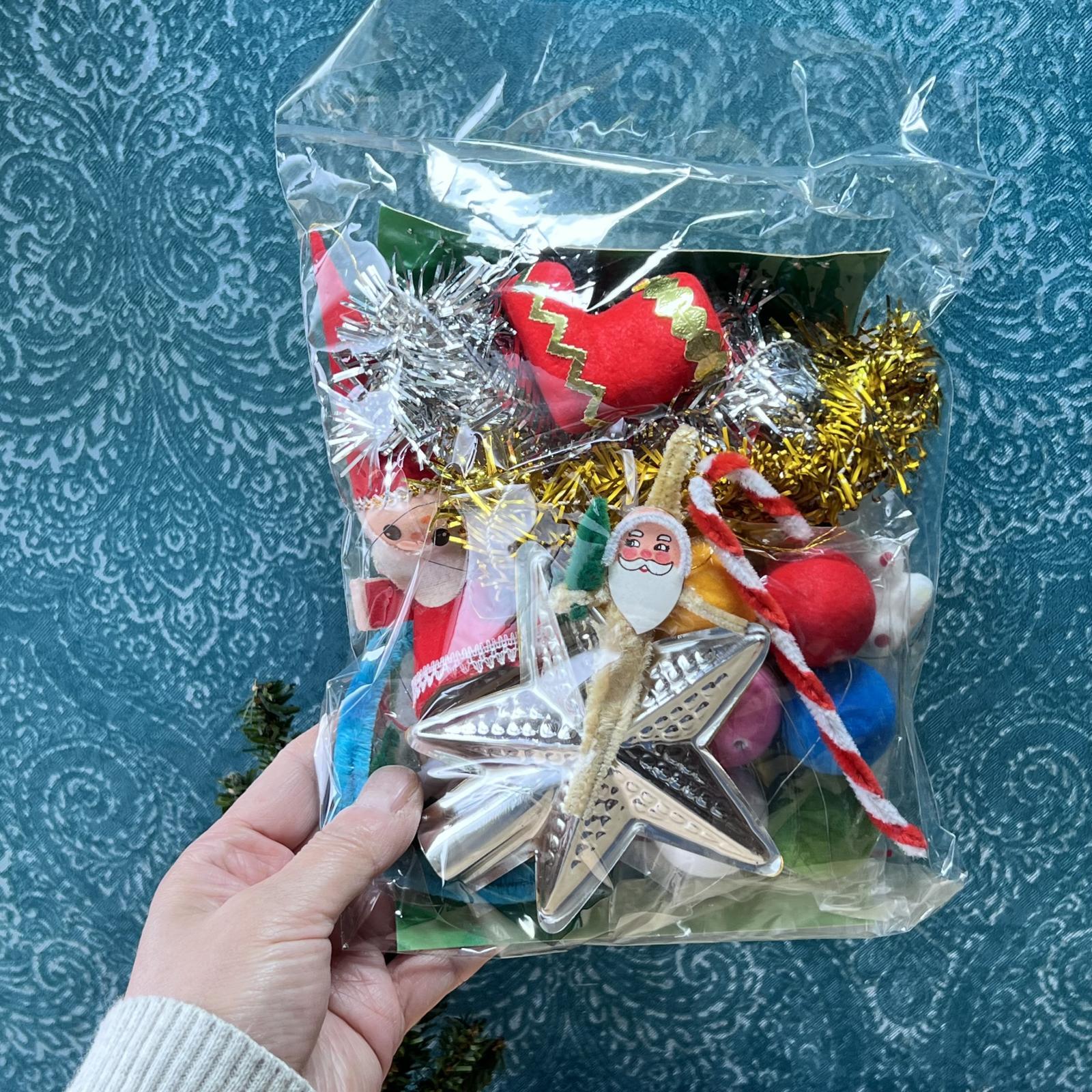 昭和レトロ モールサンタオーナメントセット SD915