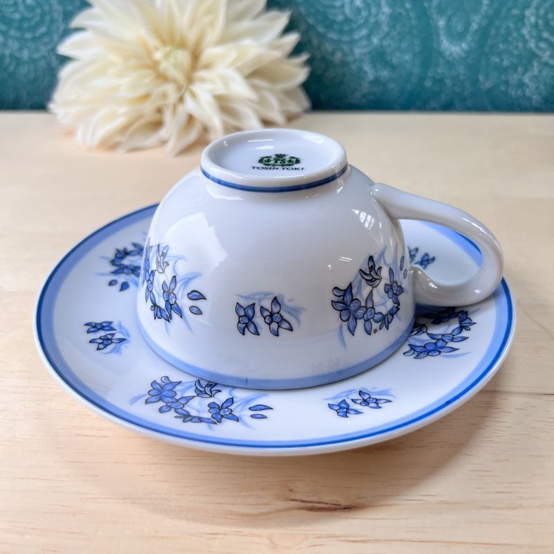 TOSIN TOKI カップ＆ソーサー ブルー 花柄