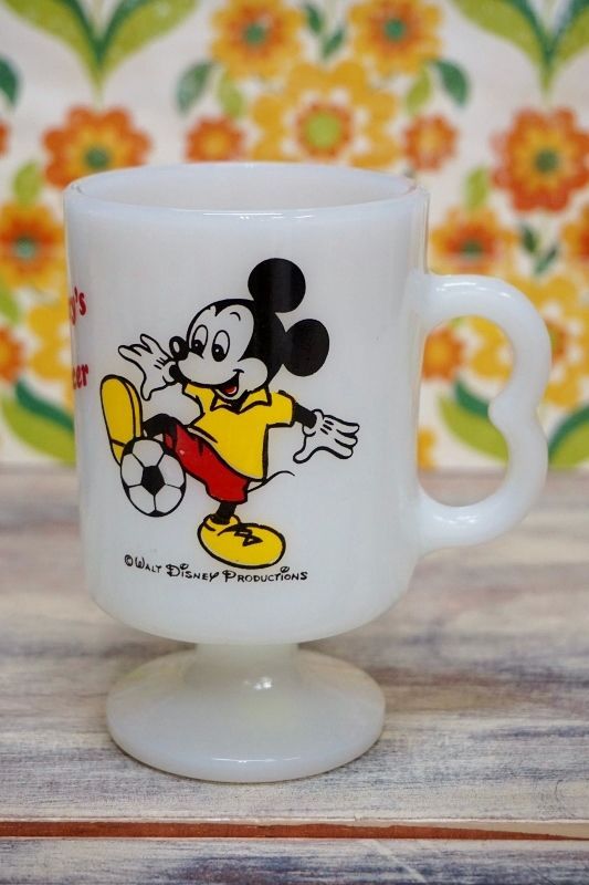 フェデラル フッテッドマグ 9オンス足付マグカップ ミルクガラス