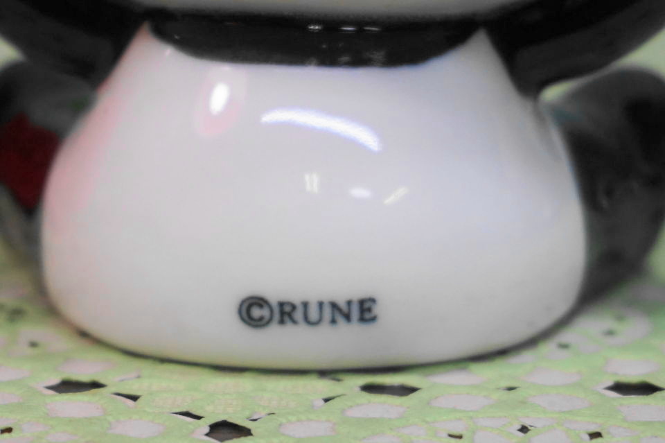 内藤ルネ ルネパンダ貯金箱大 陶器置物 R5