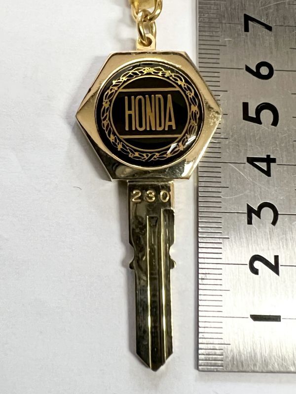 旧車ブランクキー HONDA230スペアキー SAFETYDRIVE ゴールド BK4