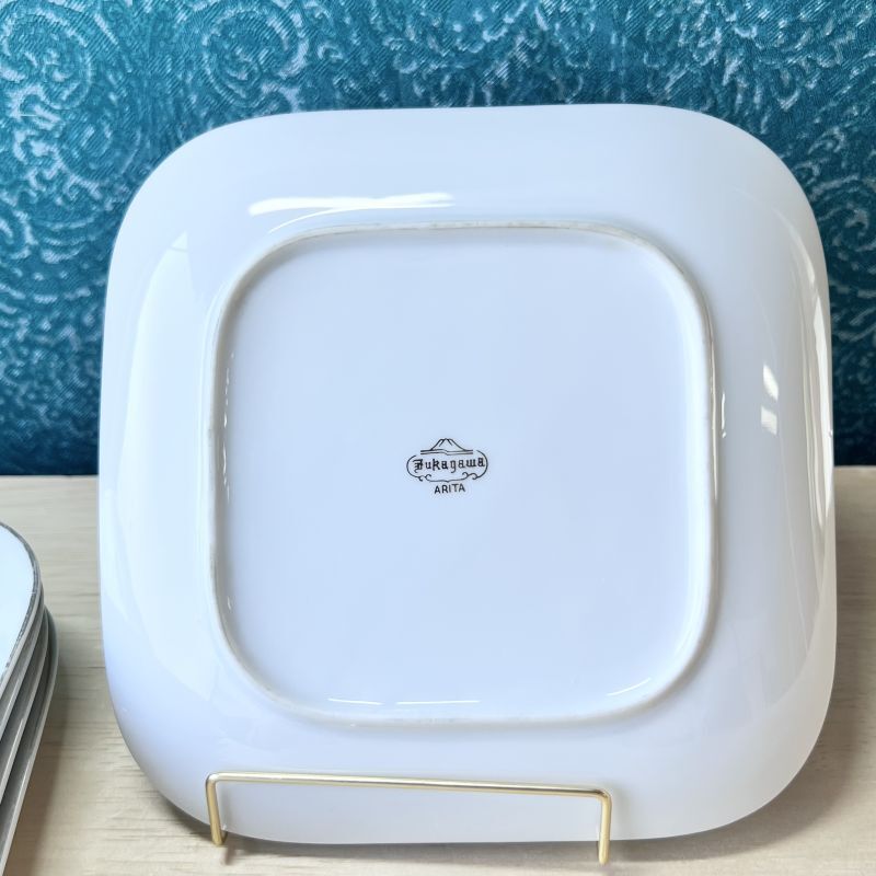 廃盤品 FUKAGAWA ARITA 有田焼 深川製磁 角皿 紫 取り分け皿 各枚数