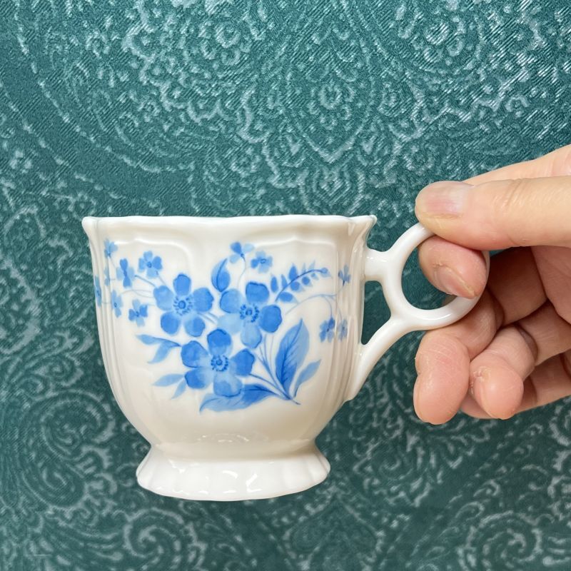 NT ニットーローヤル ノリタケ ブルー花柄 すずらん カップ＆ソーサー