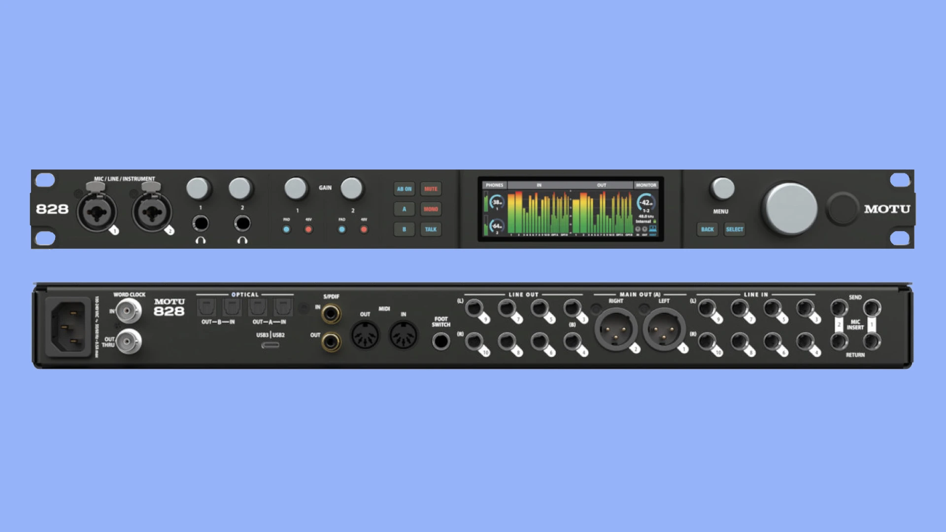 MOTU 828, popular audio interface gets a major design and feature