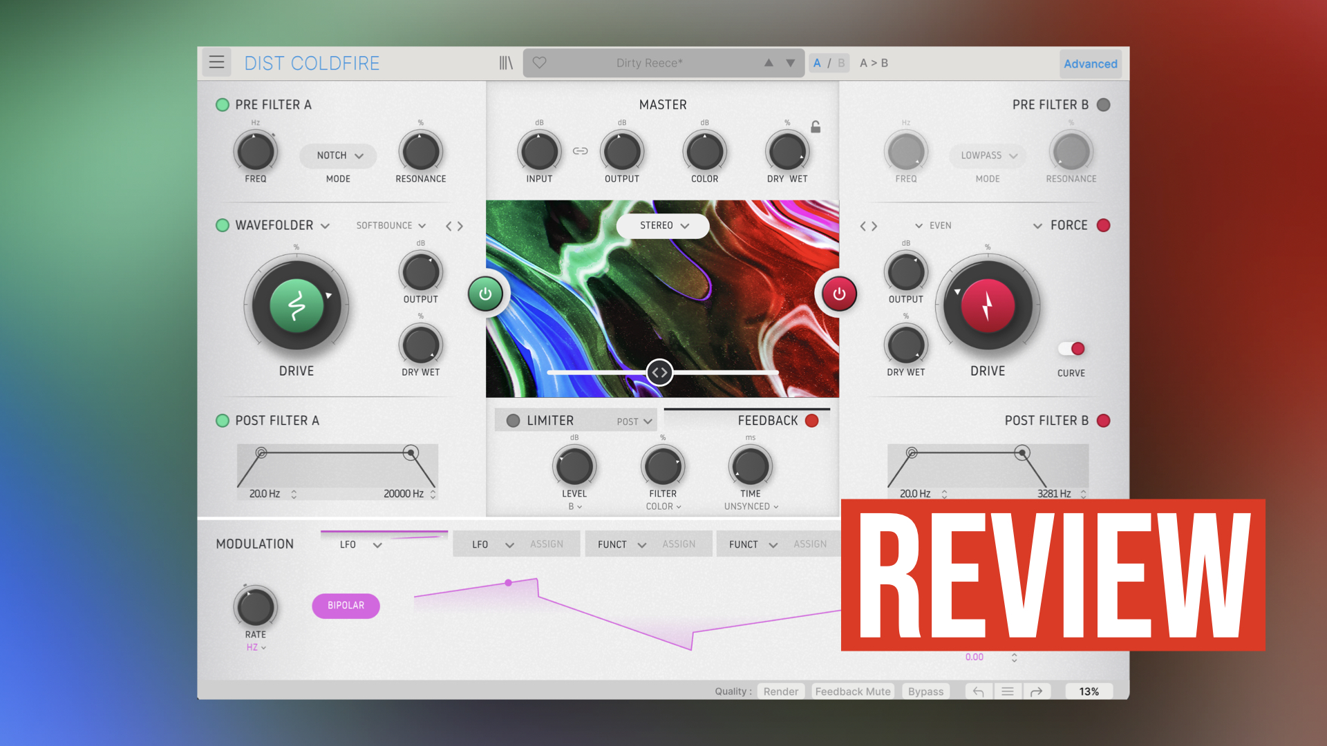 Arturia Dist Coldfire review, dual distortion plugin with endless