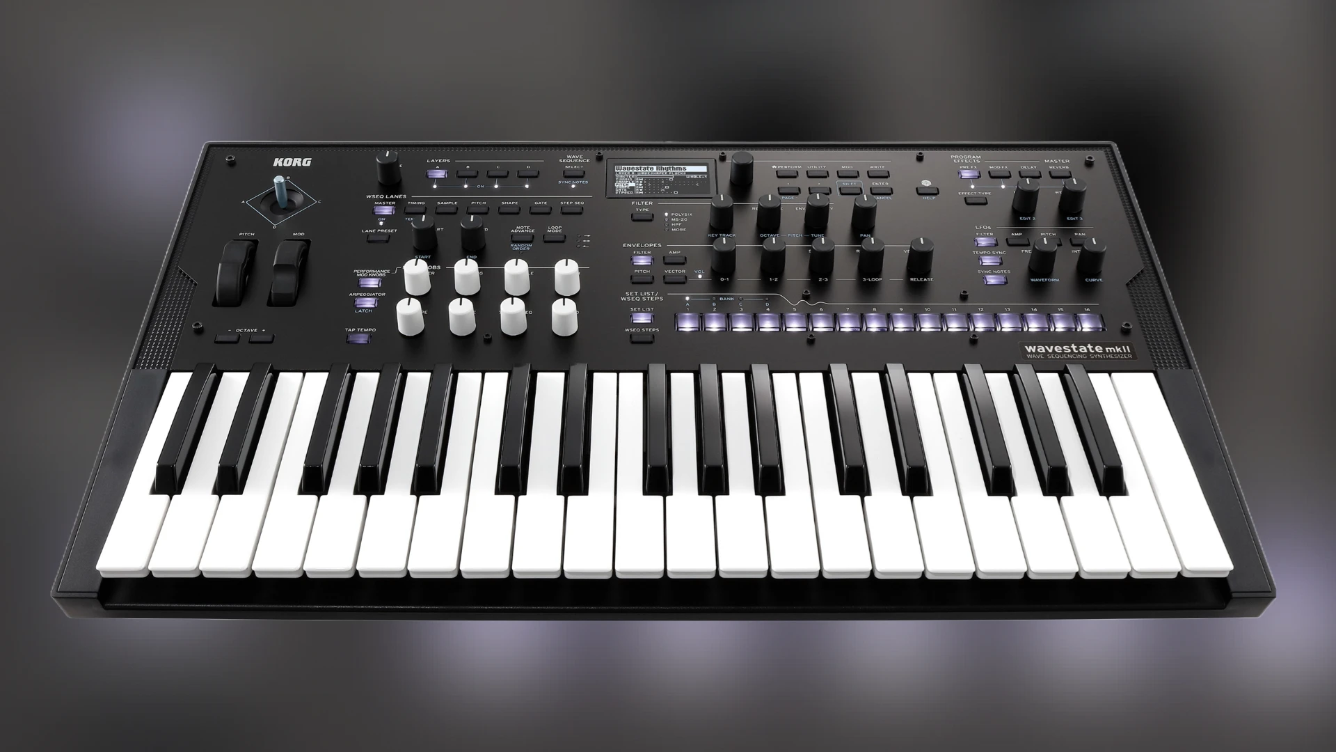 Korg wavestate mk2, wave sequencing synth with more polyphony but