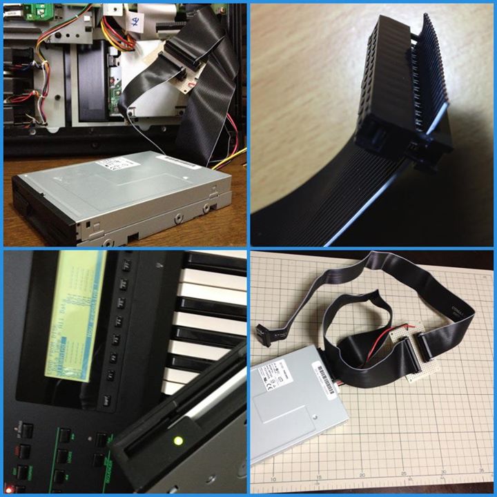 YAMAHA SY77にPC用FDDドライブを流用