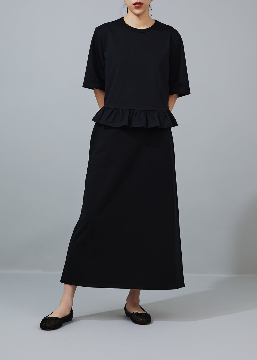SY017SK / Flare Long Skirt BLACK【翁安芸さん×SYNE TOKYO】 – SYNE