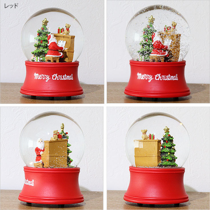 スノードーム オルゴール クリスマスツリー サンタクロース クリスマス